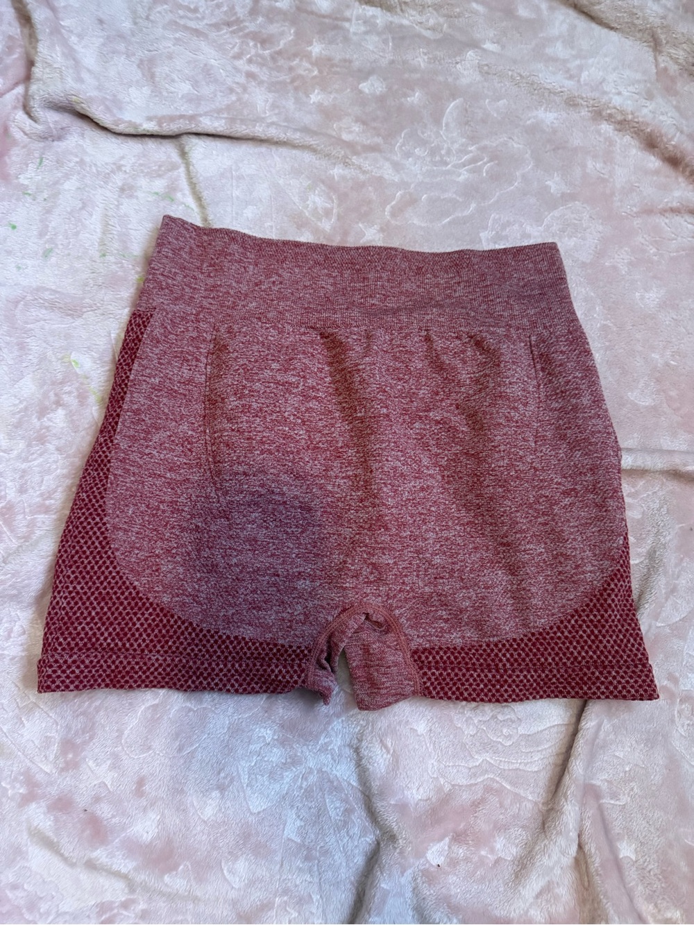 High-Waist Bike Shorts in Rose Maroon